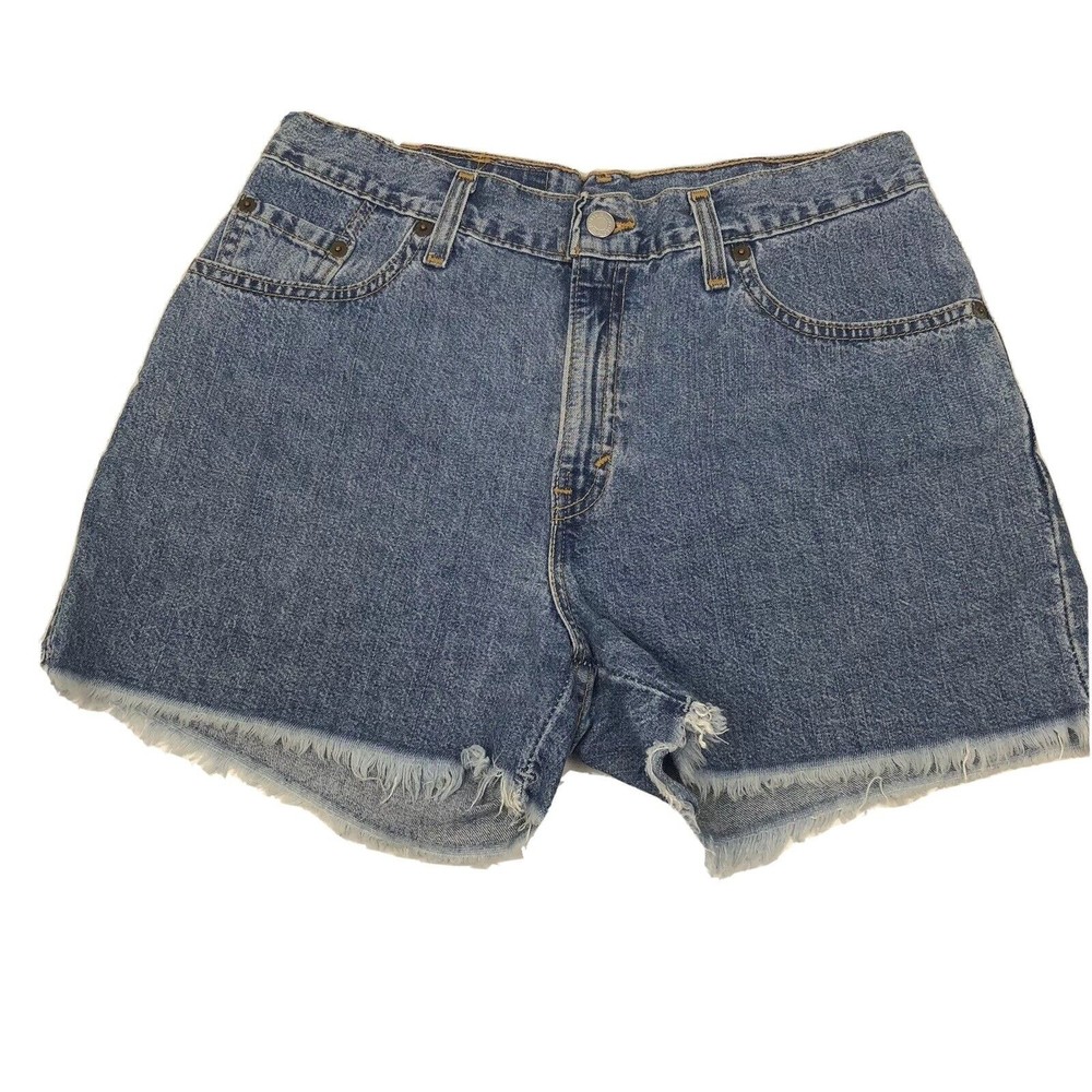Levi’s‎ 555 womens shorts Jean Cut Off Light Wash BE28